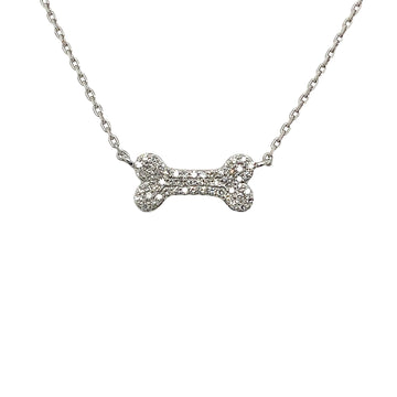 PAVE DIAMOND DOG BONE